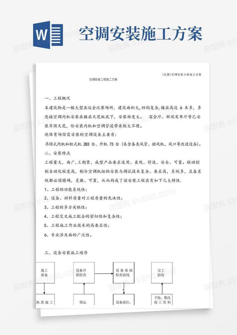 (完整)空调安装工程施工方案