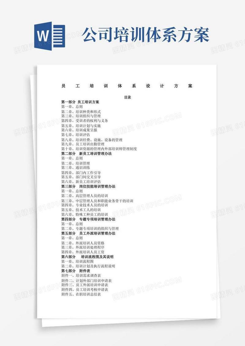 员工培训体系设计方案