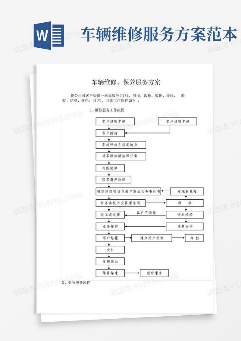 车辆维修、保养服务方案