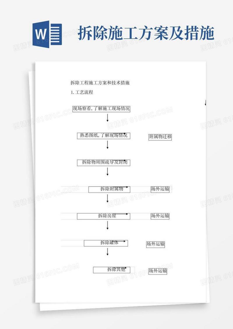 拆除工程施工方案和技术措施