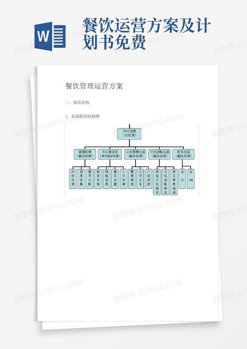餐饮管理运营方案