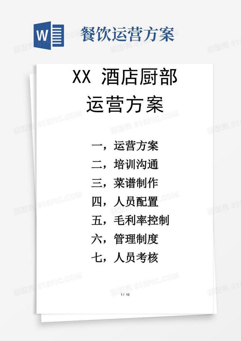 餐饮店运营方案
