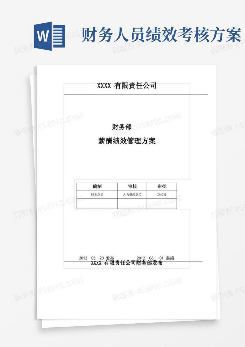 财务部薪酬绩效管理方案
