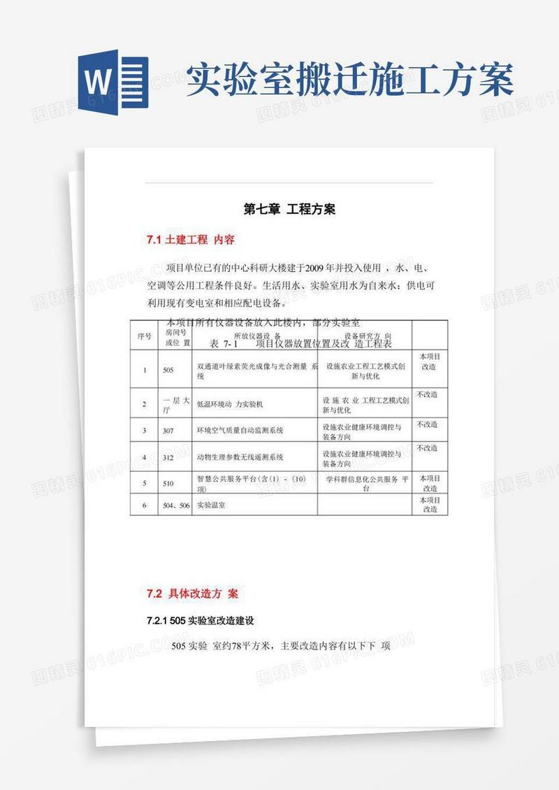 实验室改造工程方案