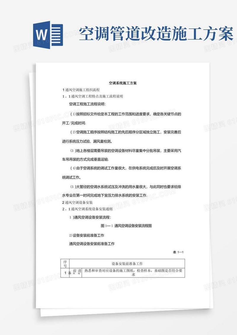 空调系统施工方案