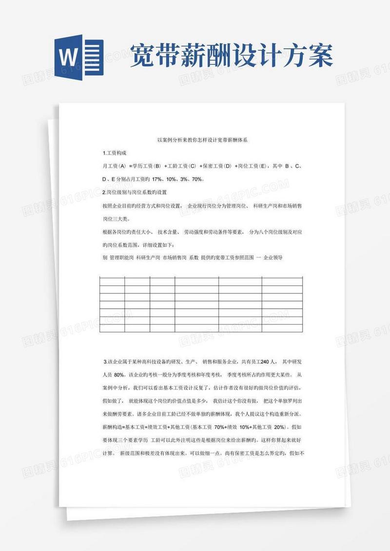 以案例分析来教你如何设计宽带薪酬体系