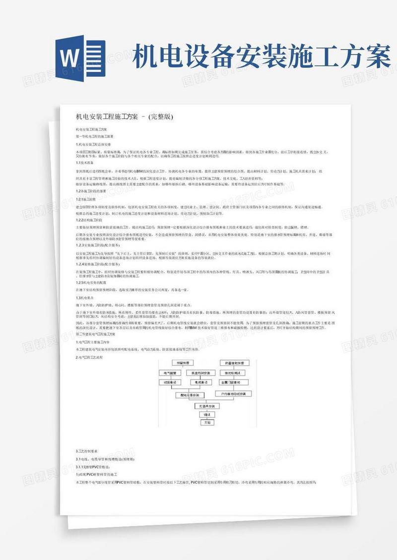 机电安装工程施工方案-（完整版）