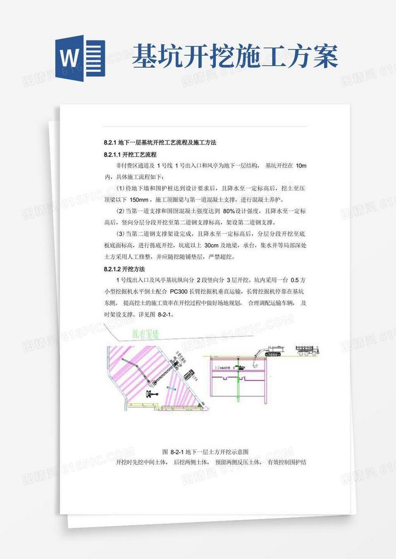 基坑开挖工艺流程及施工方法