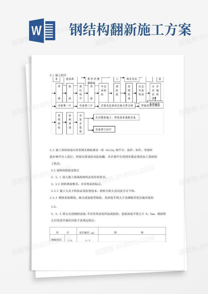 钢结构制作安装施工方案