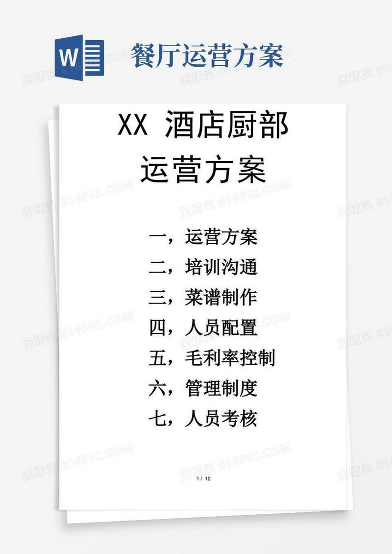 餐饮店运营方案