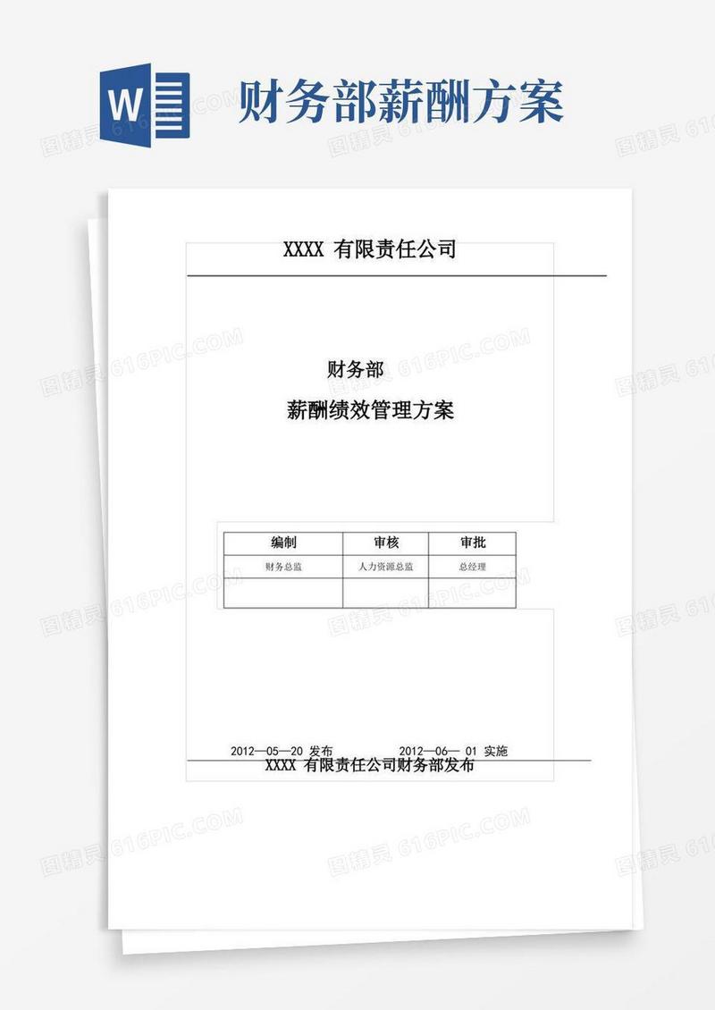 财务部薪酬绩效管理方案