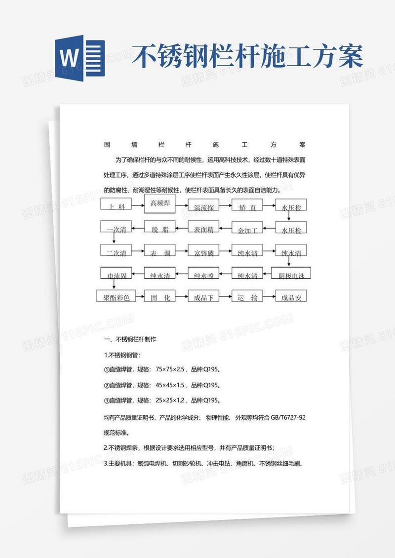 围墙栏杆施工方案