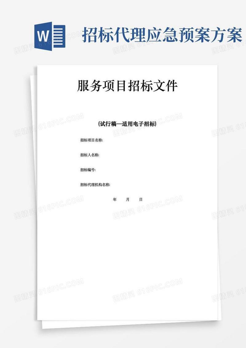 服务类项目招标文件