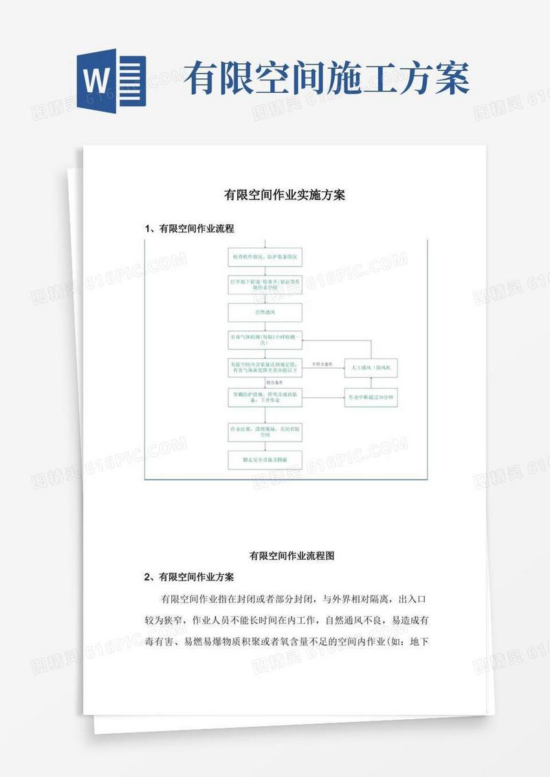 有限空间作业实施方案