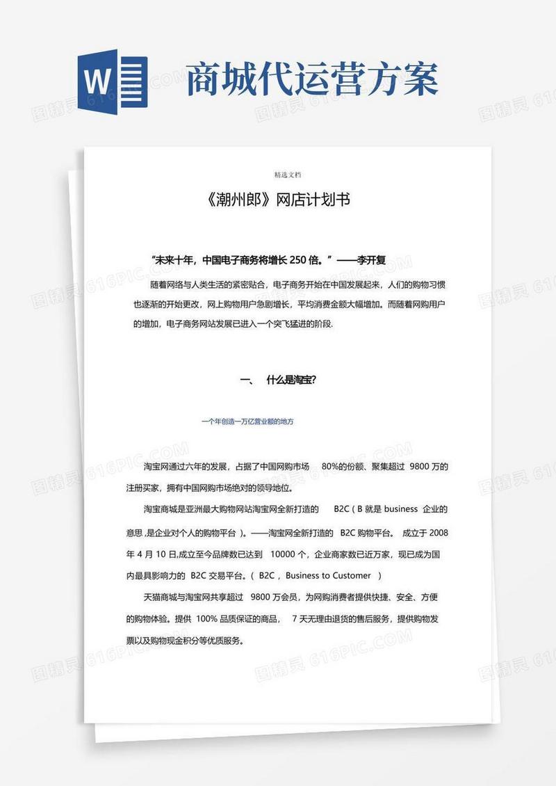天猫商城代运营策划方案