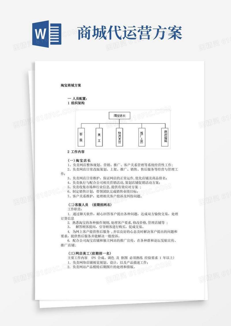 商城运营详细方案【模板范本】