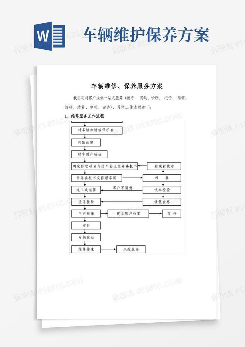 车辆维修、保养服务方案