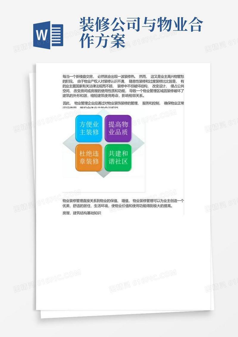 完整版物业公司装修服务策划方案