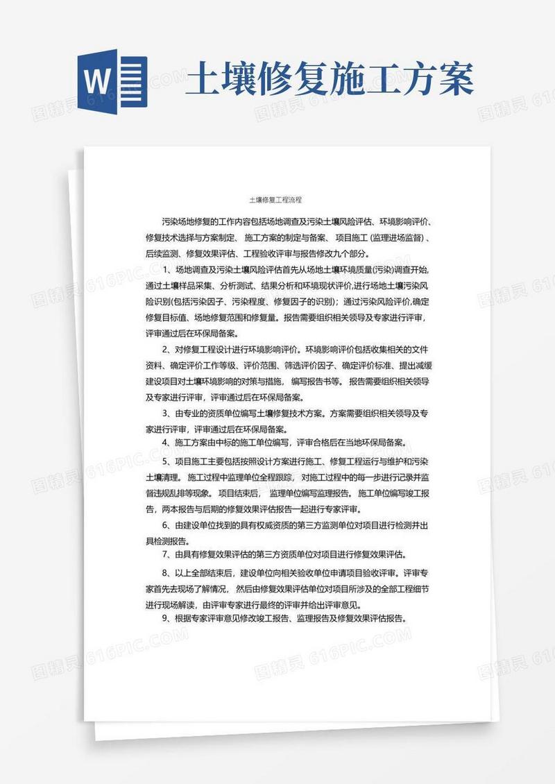 土壤修复工程流程