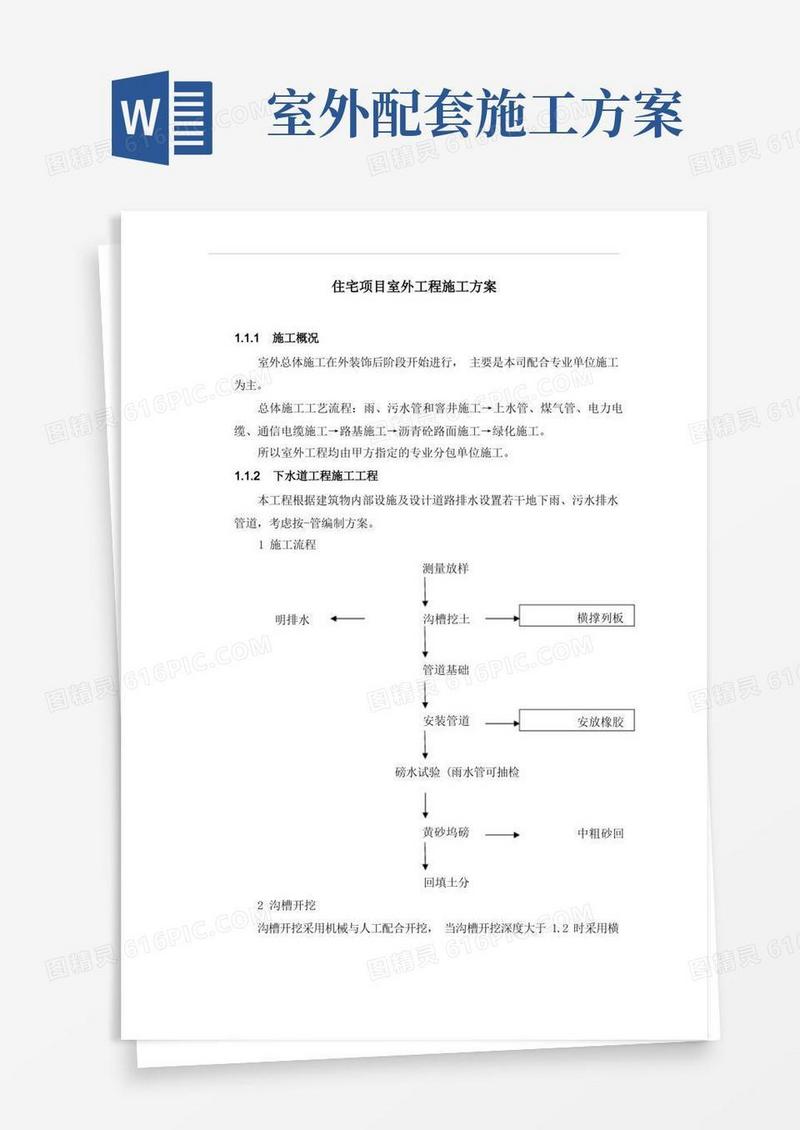 住宅项目室外工程施工方案