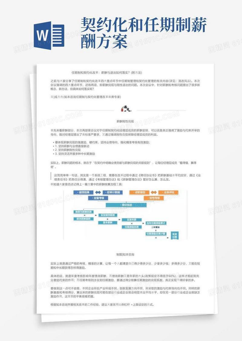 任期制和契约化改革：薪酬与退出如何落实？（附方法）