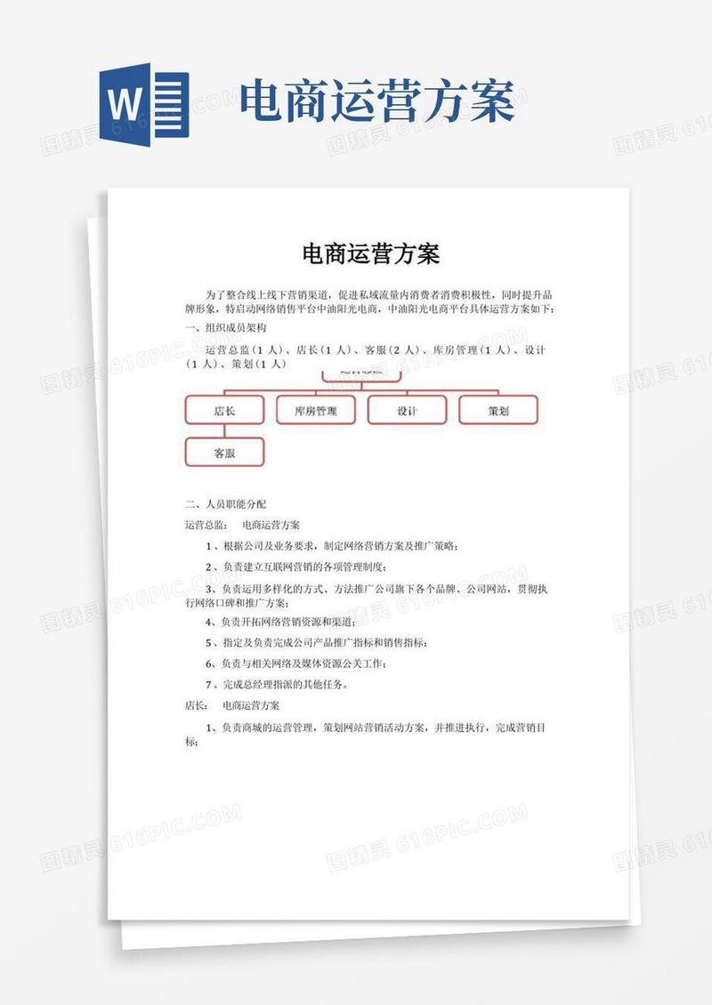 电商运营方案