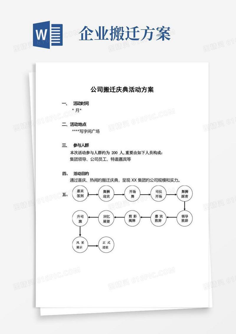 公司搬迁庆典方案