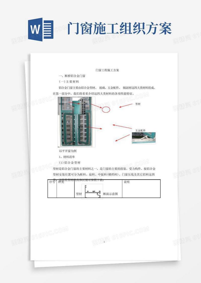 门窗工程施工方案【图】