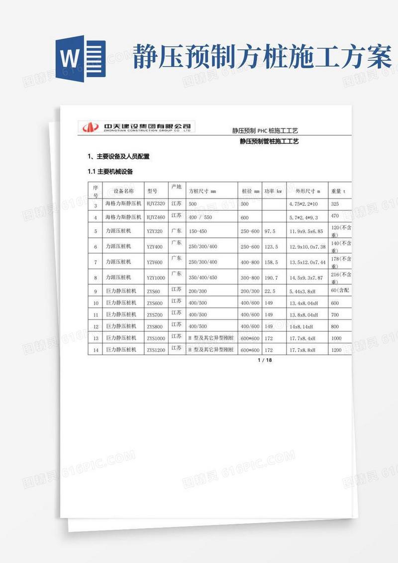 静压预制管桩施工工艺