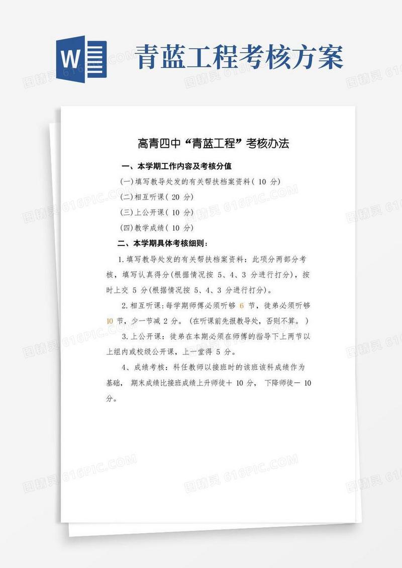 青蓝工程考核办法2015.