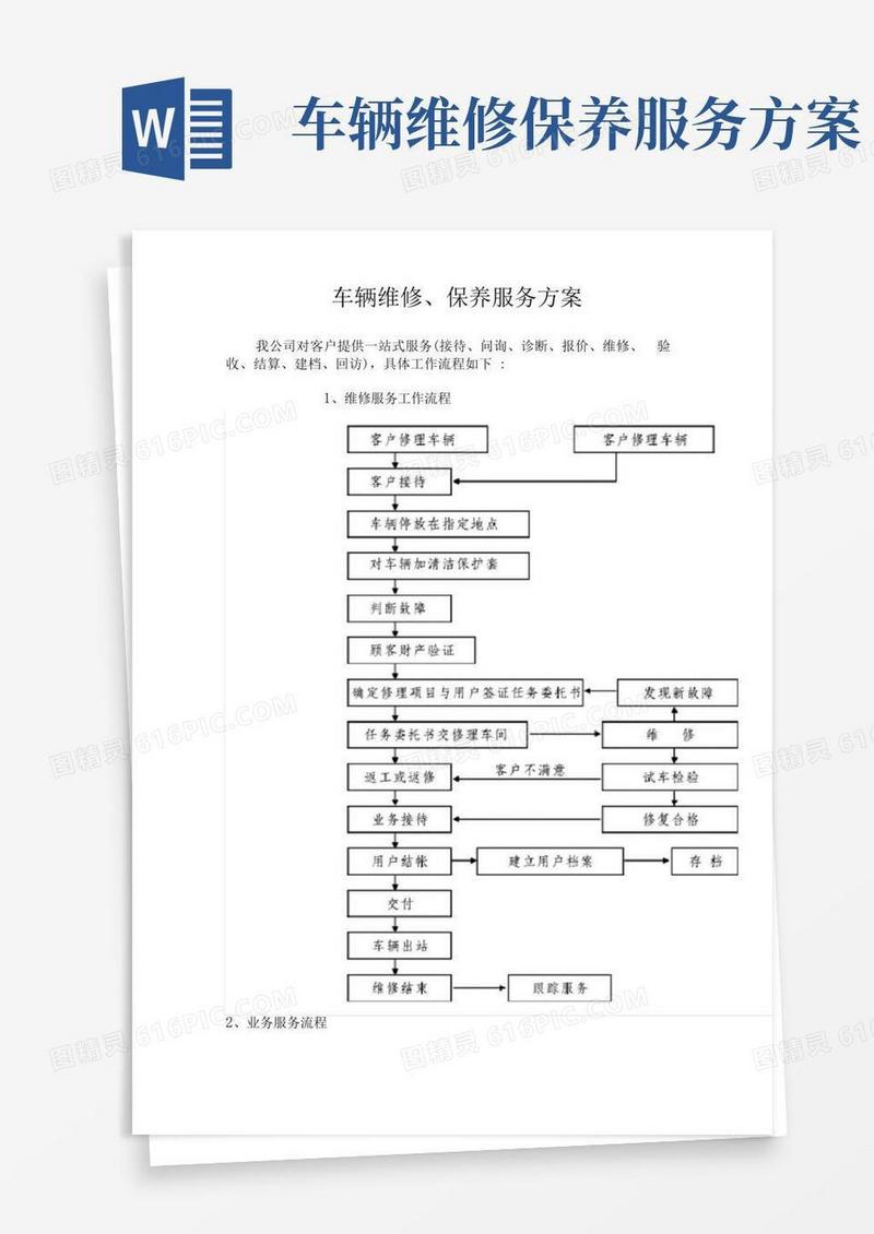 车辆维修、保养服务方案
