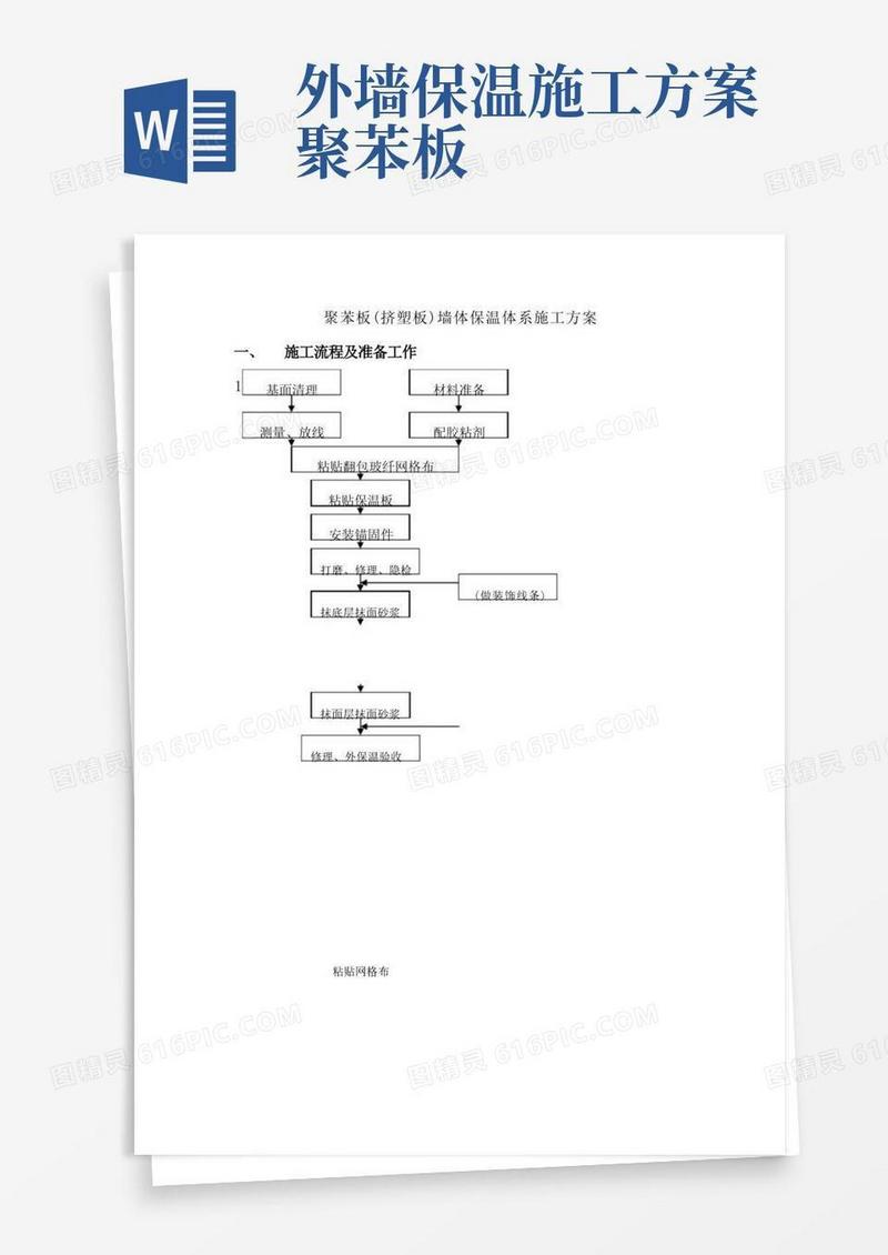 外墙聚苯挤塑板保温施工方案