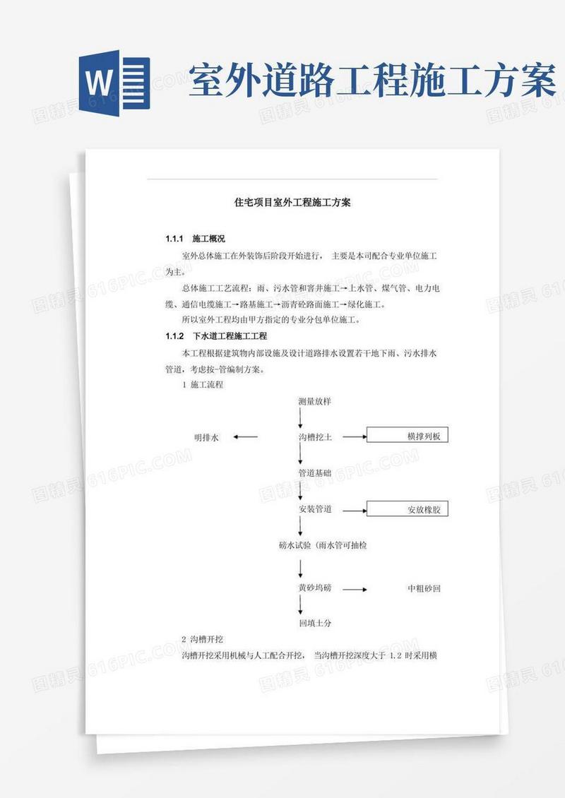 住宅项目室外工程施工方案