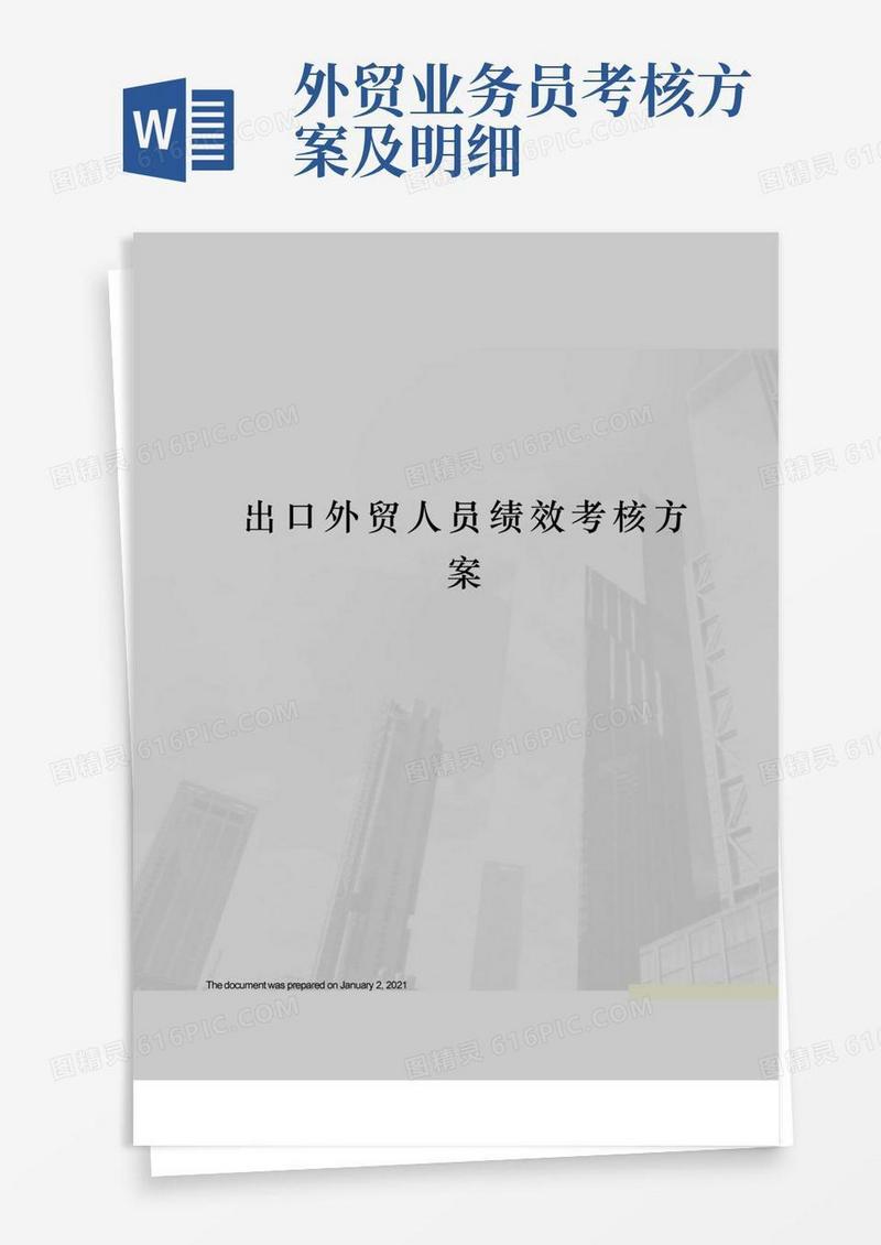 出口外贸人员绩效考核方案