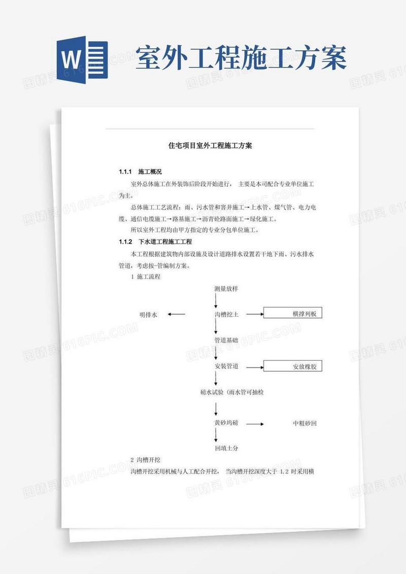 住宅项目室外工程施工方案