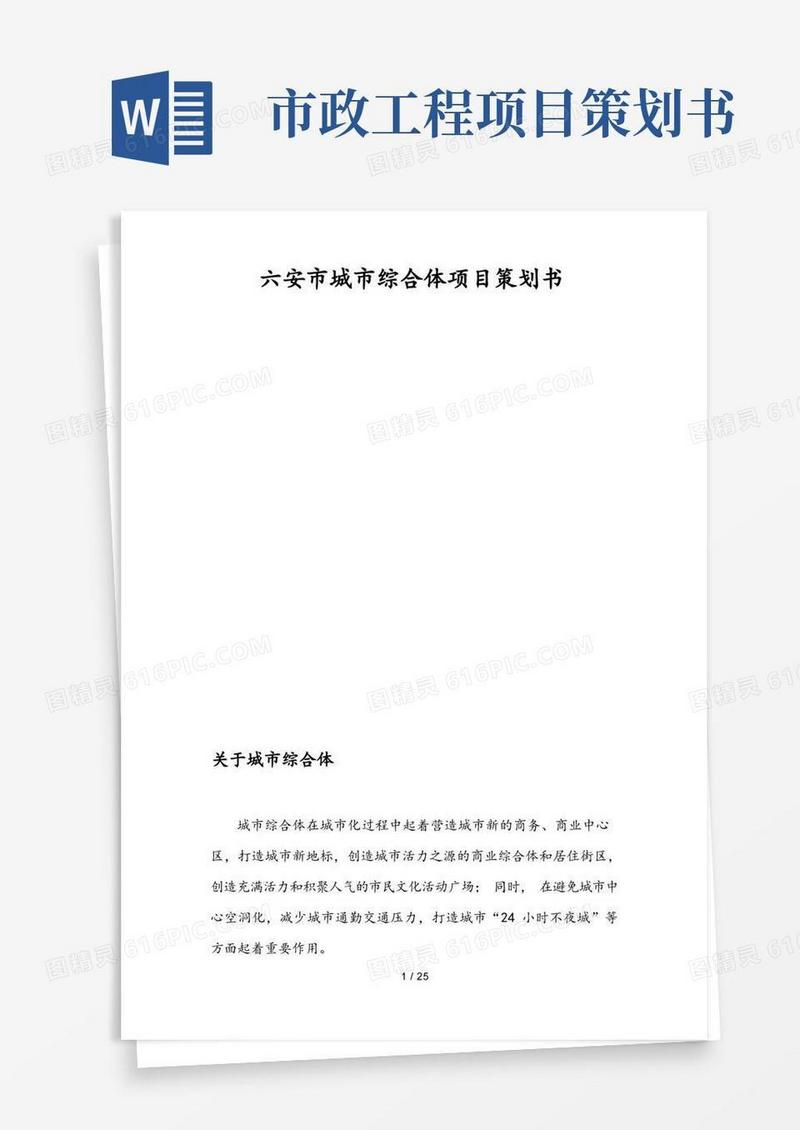城市综合体项目策划书