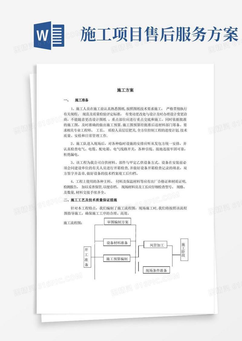 施工方案与售后服务承诺
