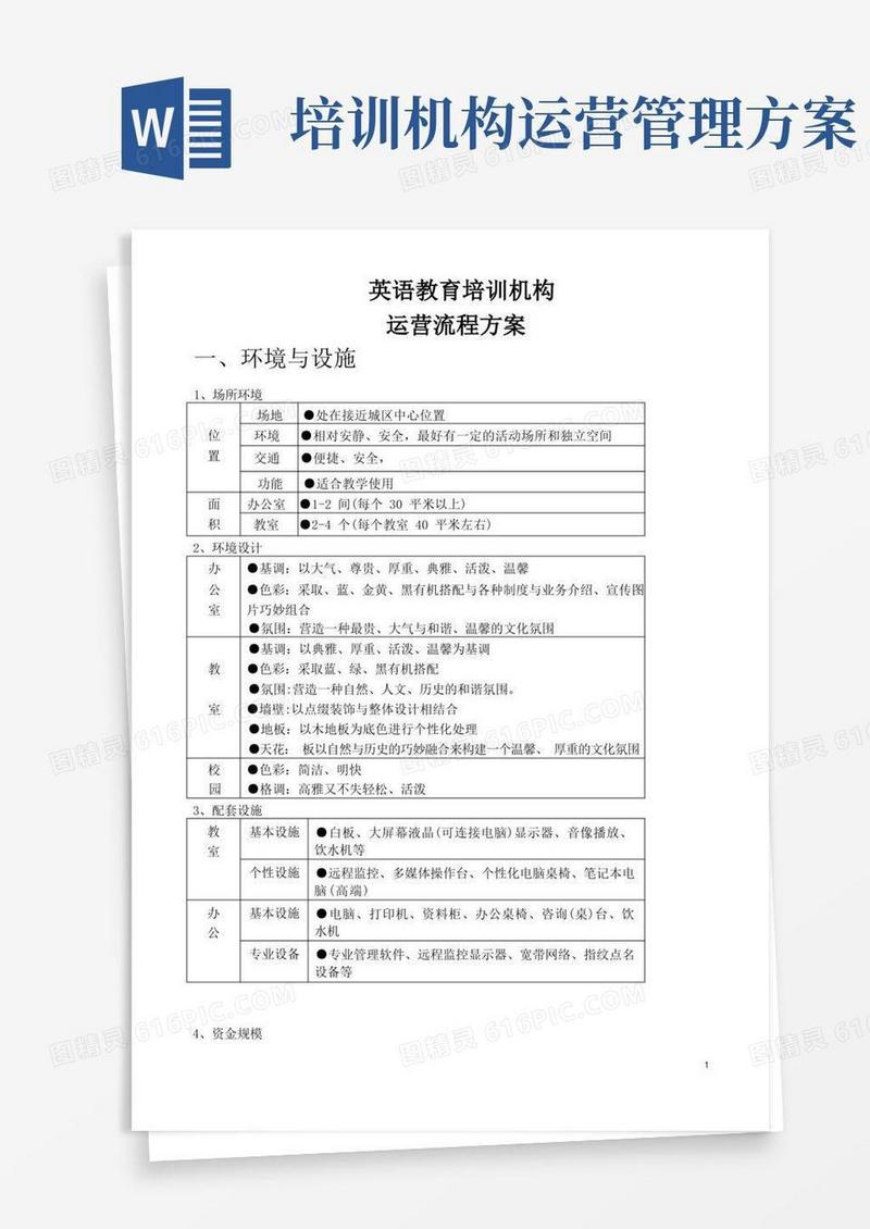 英语教育培训机构运营流程方案