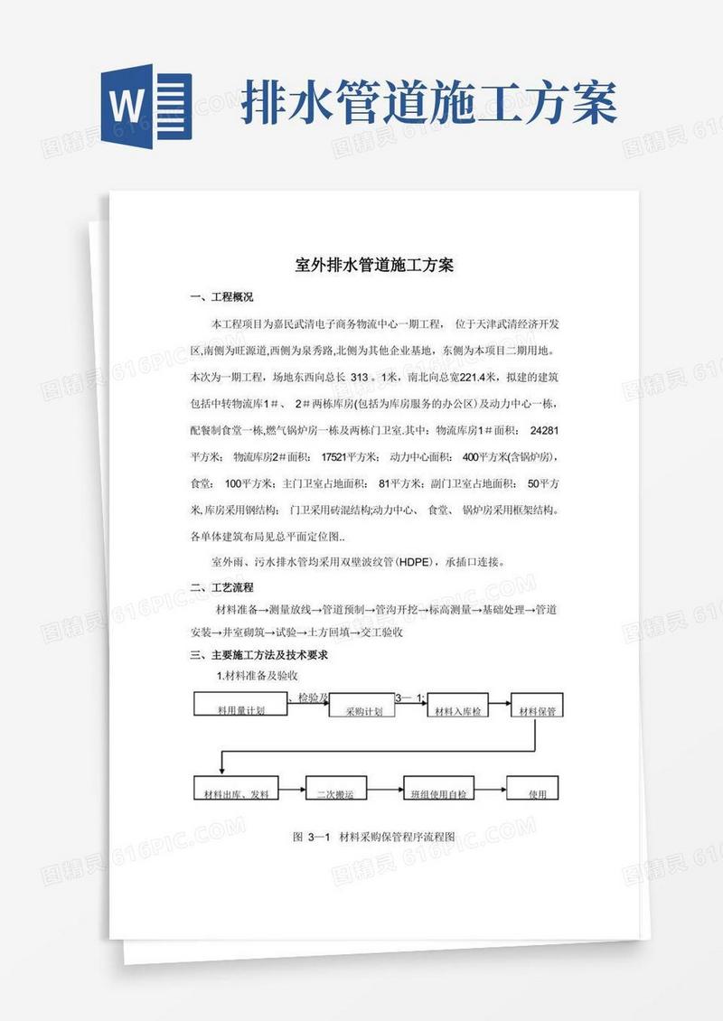 室外排水管施工方案