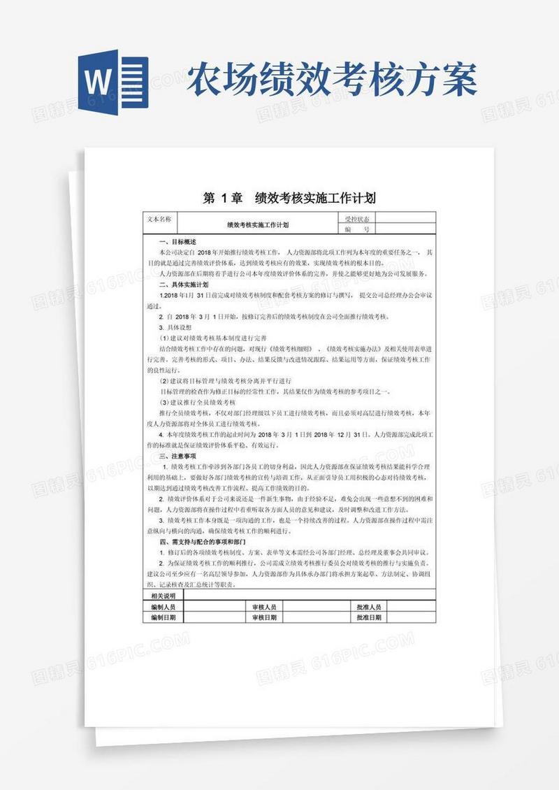 农业公司绩效考核方案(细则)