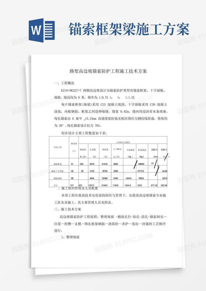 锚索施工方案