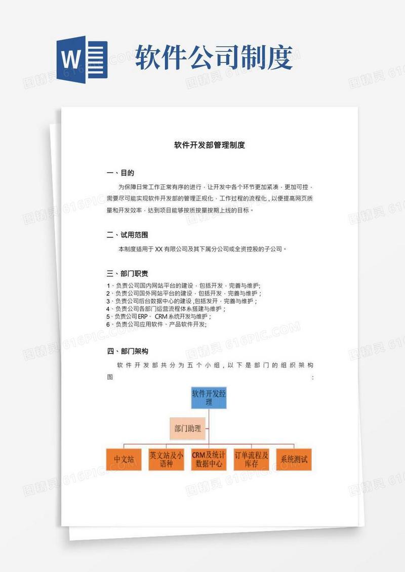软件开发管理制度