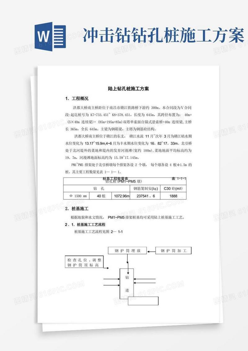 陆上钻孔桩施工方案