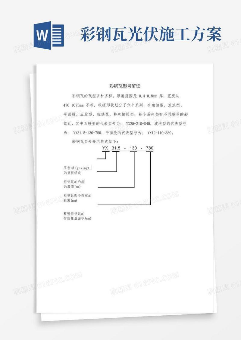 光伏电站建设与施工技术：彩钢瓦型号解读