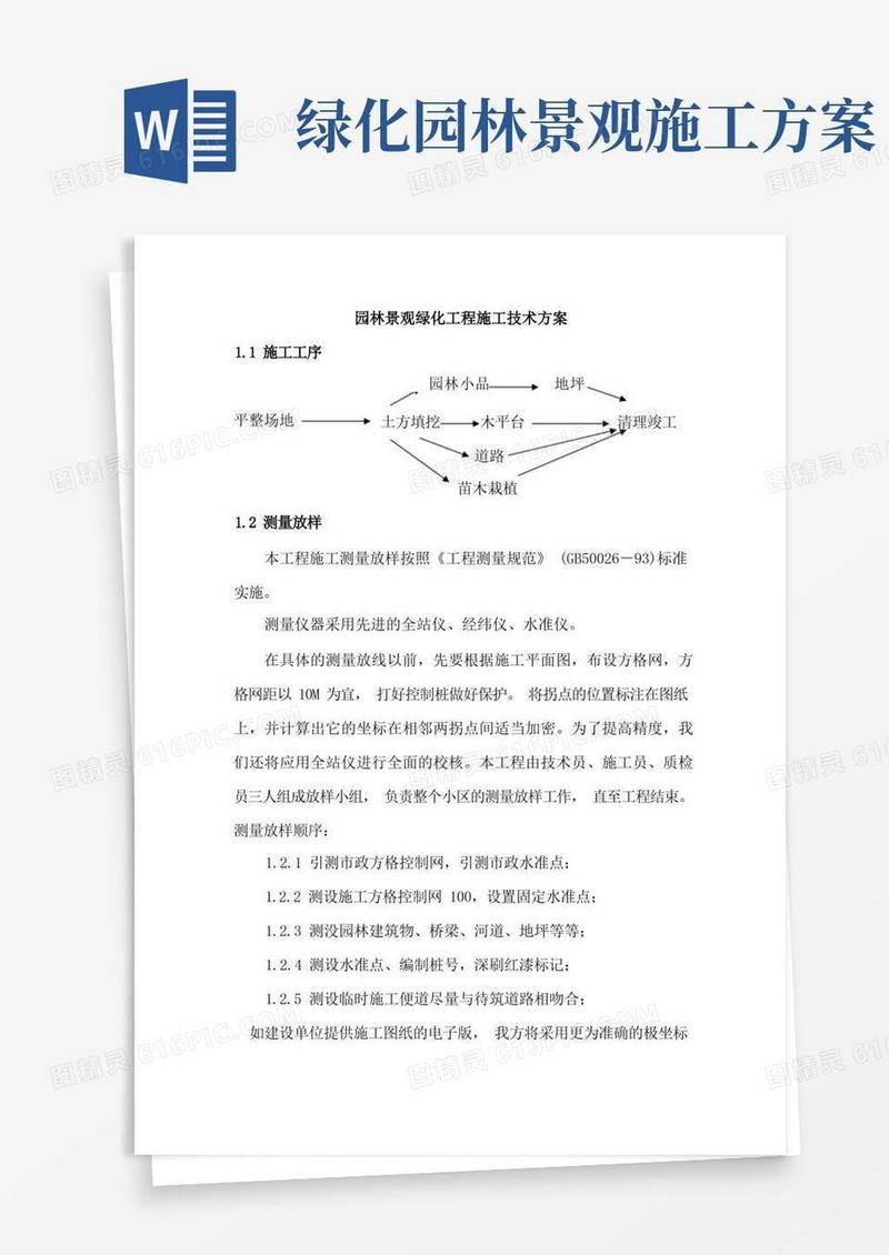 园林景观绿化工程施工技术方案