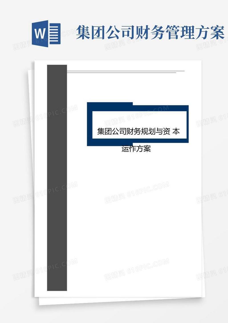 集团公司财务规划和资本运作方案(全套)