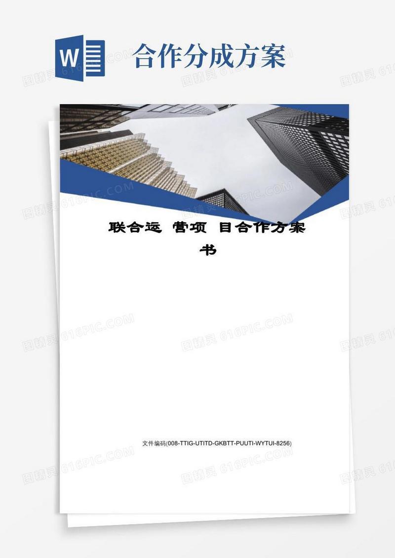 联合运营项目合作方案书