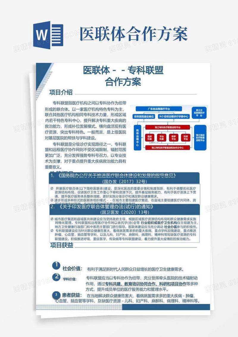 【医联体】医联体专科联盟合作方案