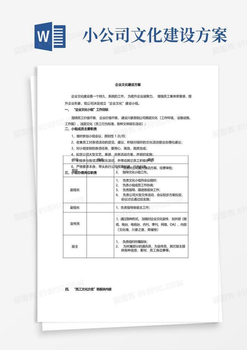 适用于中小企业的企业文化建设方案