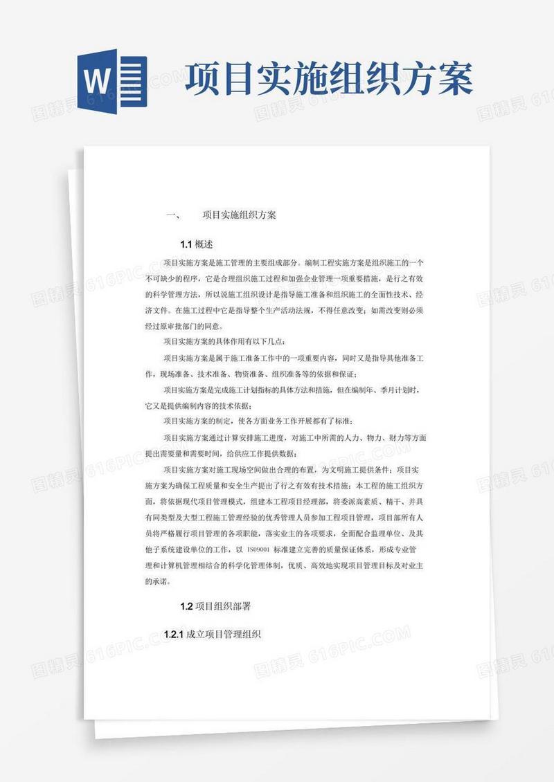 项目实施组织方案